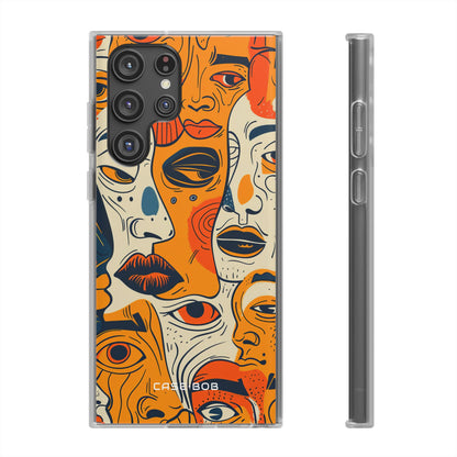 Tangled Faces Sunset Samsung S22 Ultra Case - Soft