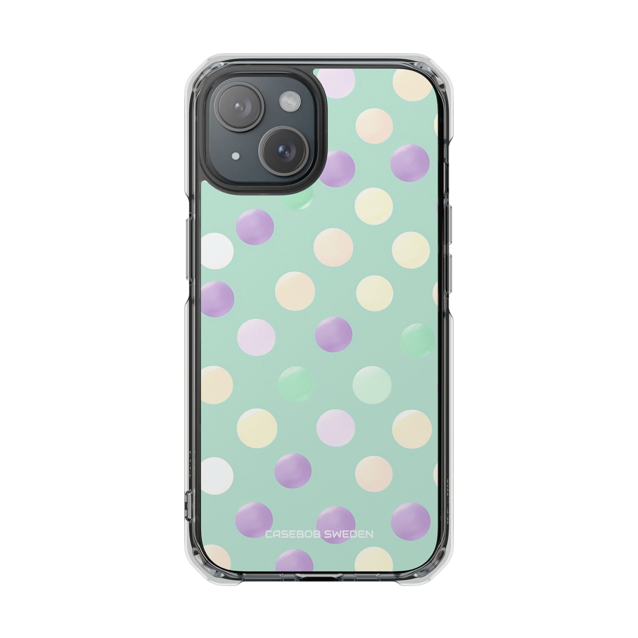 Pastel Polka Dots - Clear Impact iPhone 15 Phone Case