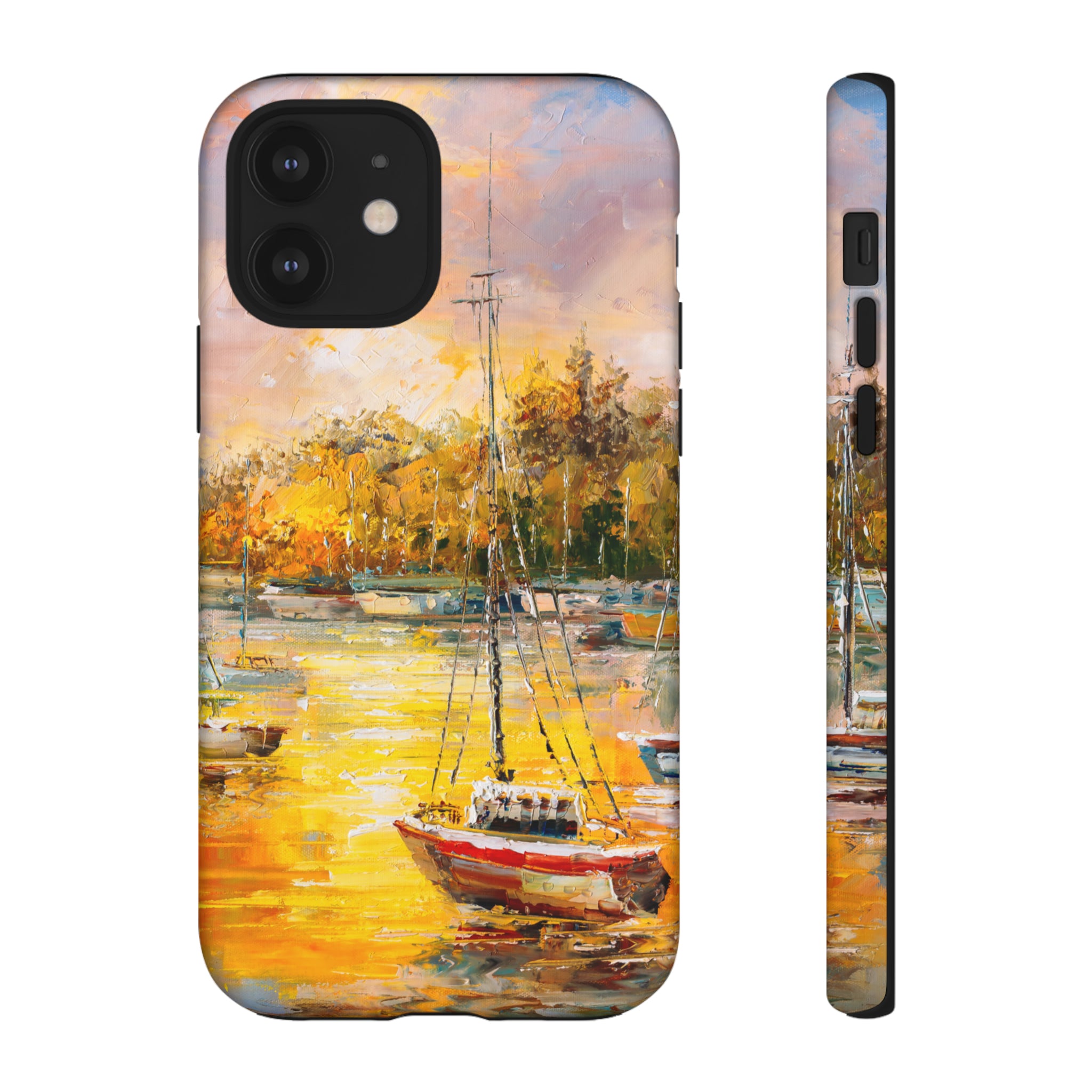 Oil Painting - Harbor View - Protective Phone Case