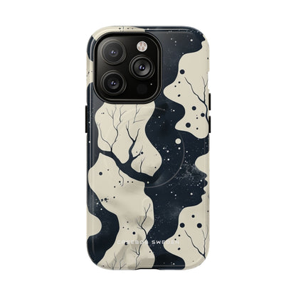 Organic Fluid Silhouettes with Cosmic Depth iPhone 14 | Tough+ Phone Case