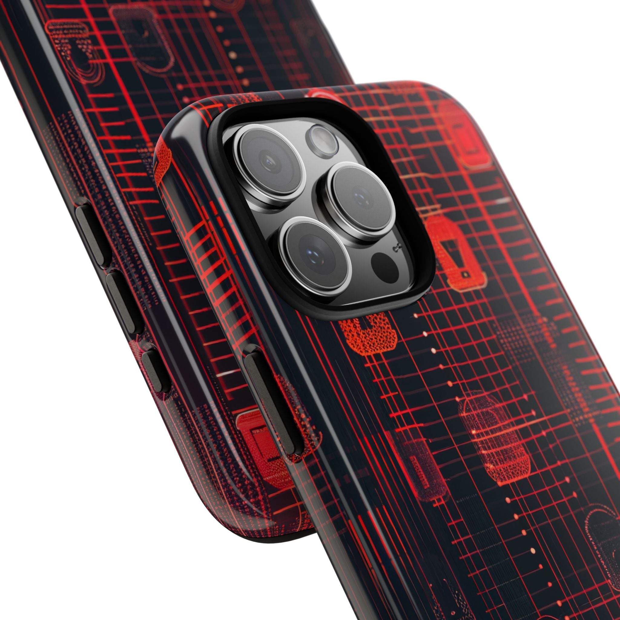 Cyber Locks Grid iPhone 16 - Tough