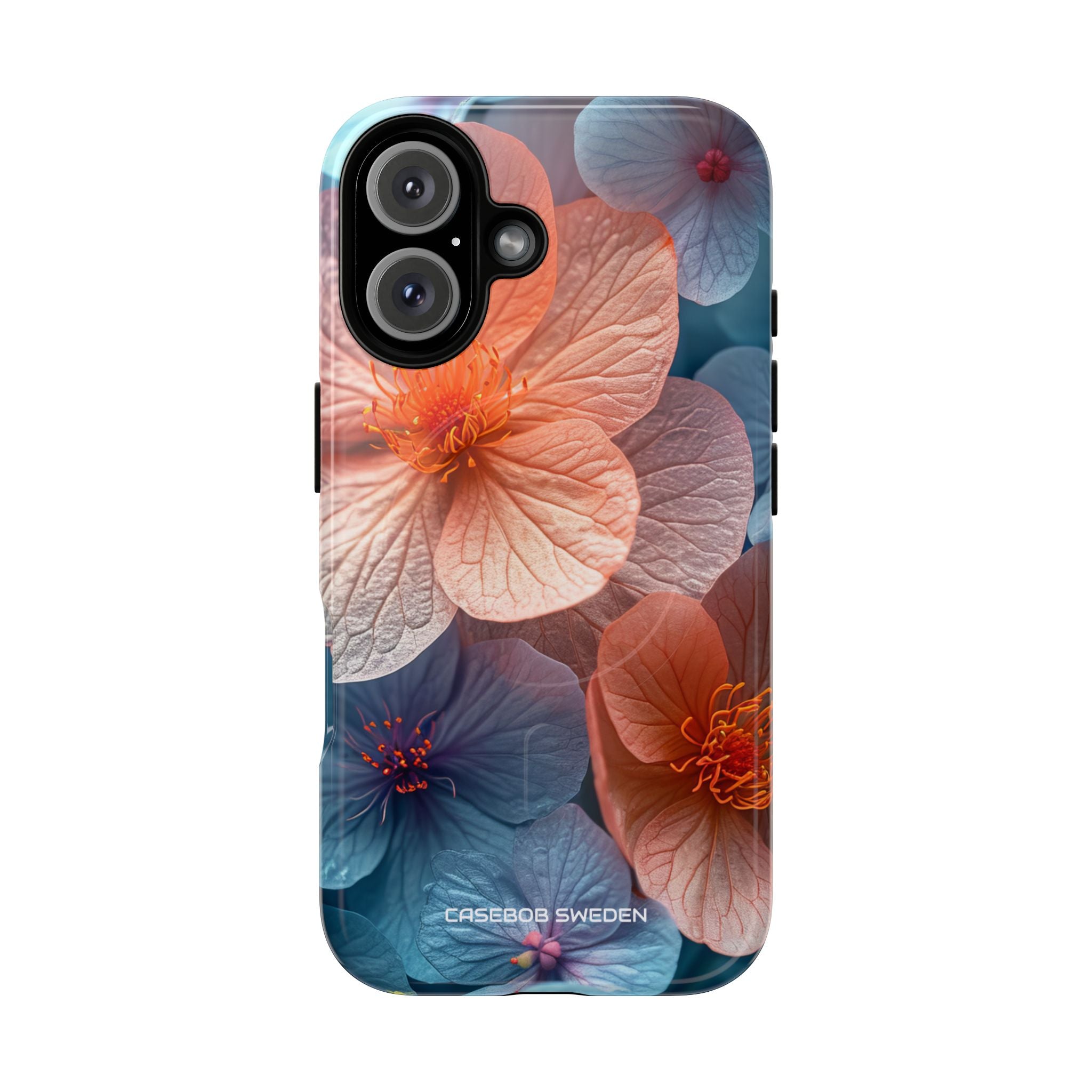 Peach Blossom Serenity - Tough + MagSafe® iPhone 16 Phone Case