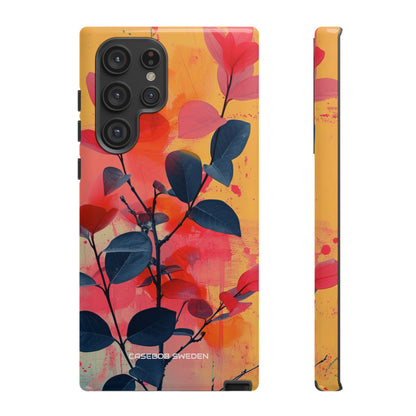 Yellow Botanical Splash - Tough Samsung S22 Phone Case