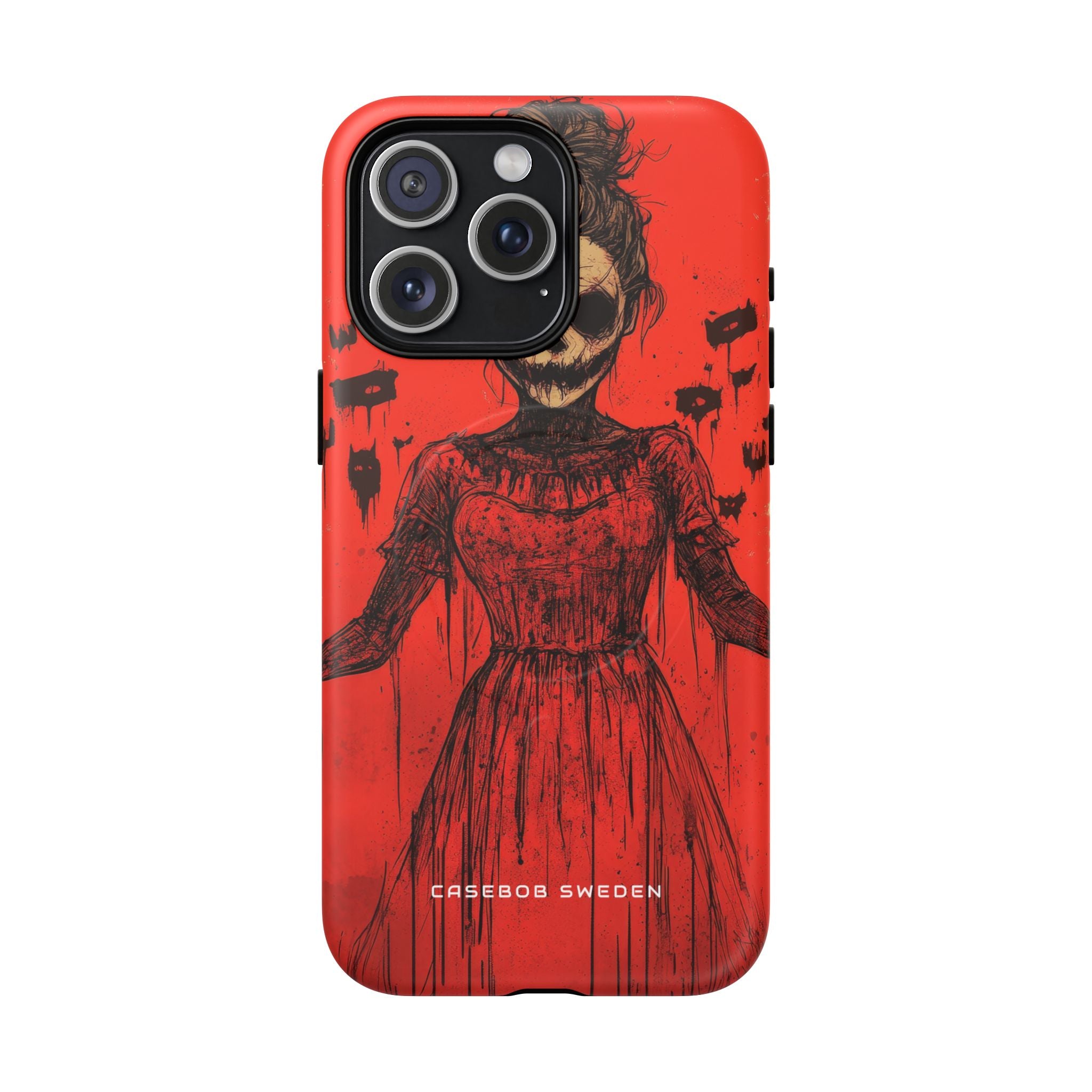 Haunting Scarlet Descent iPhone 15 | Tough+ Phone Case