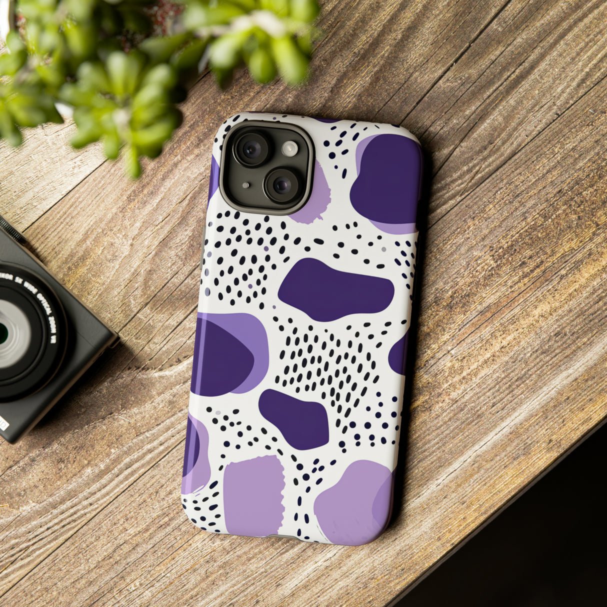 Purple Dots Elegance Case - Schutzhülle fürs Handy