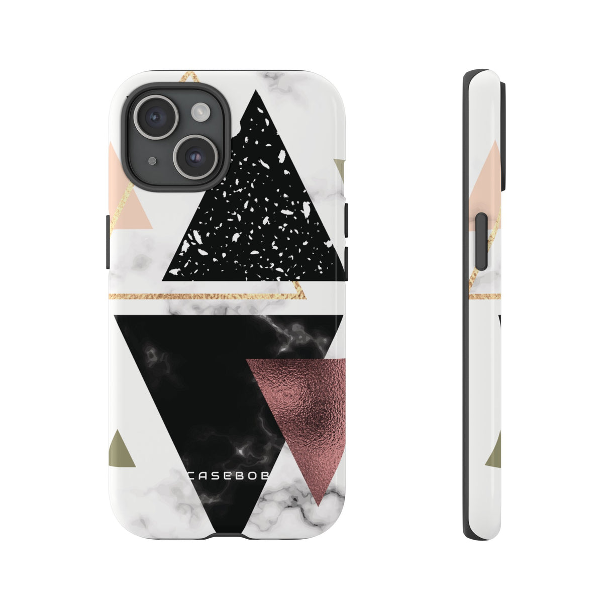 Rose Gold Triangles - Protective Phone Case