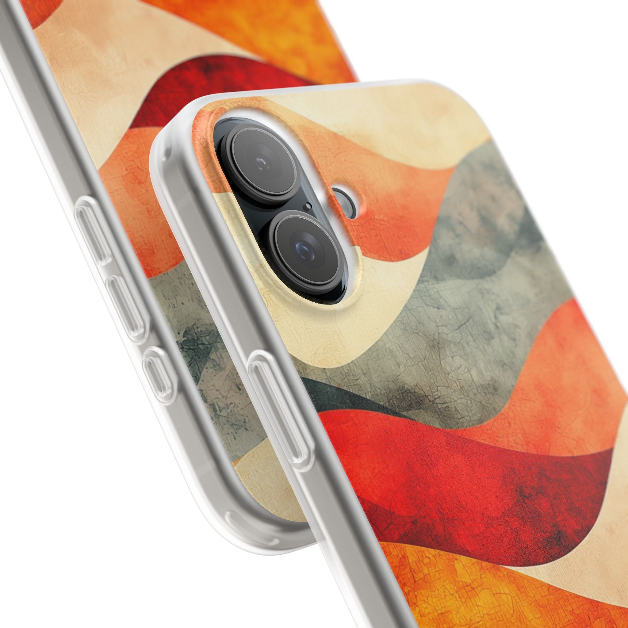 Cracked Wave Sunset iPhone 16 Plus Case - Soft