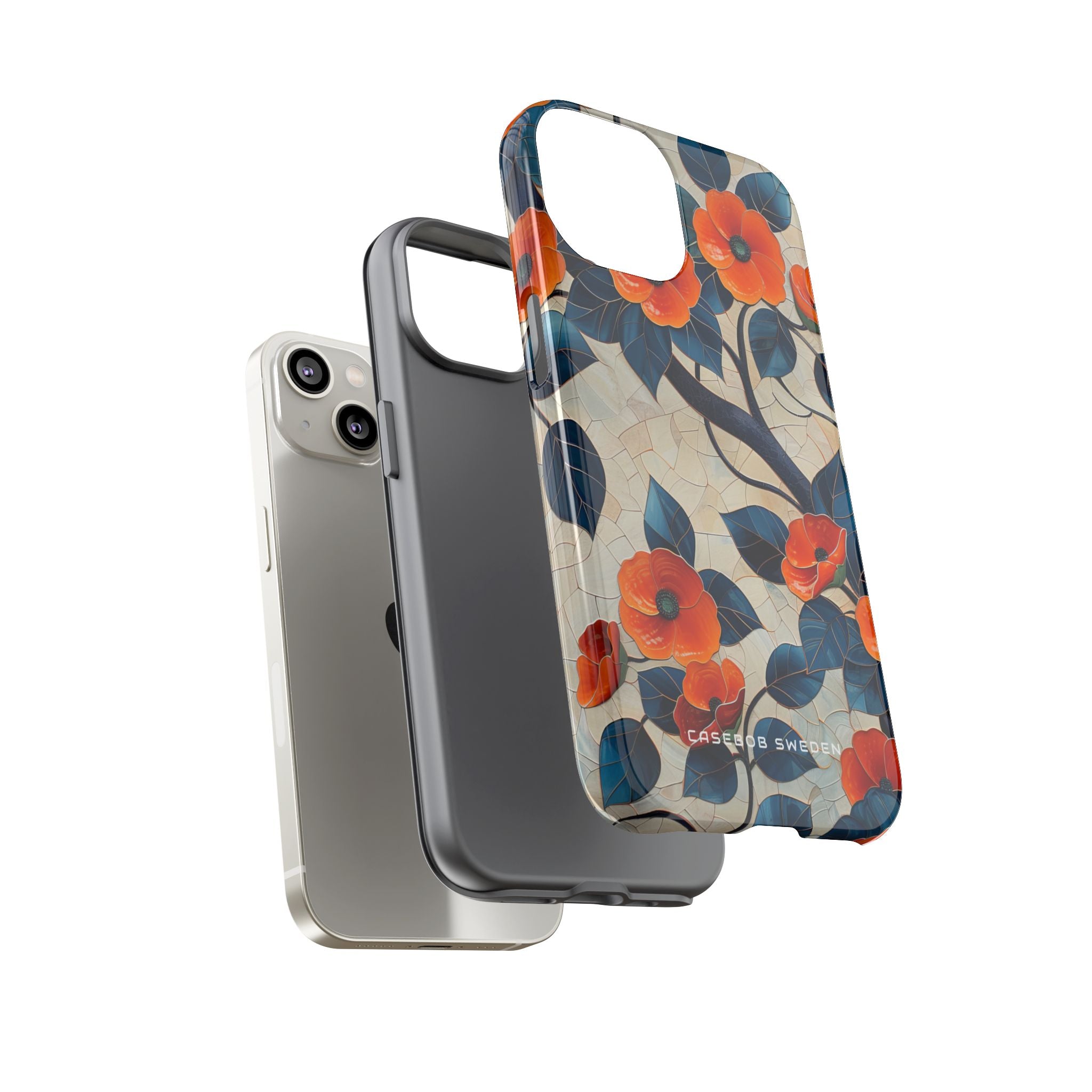 Orange Blossoms Mosaic Harmony iPhone 14 - Tough Phone Case