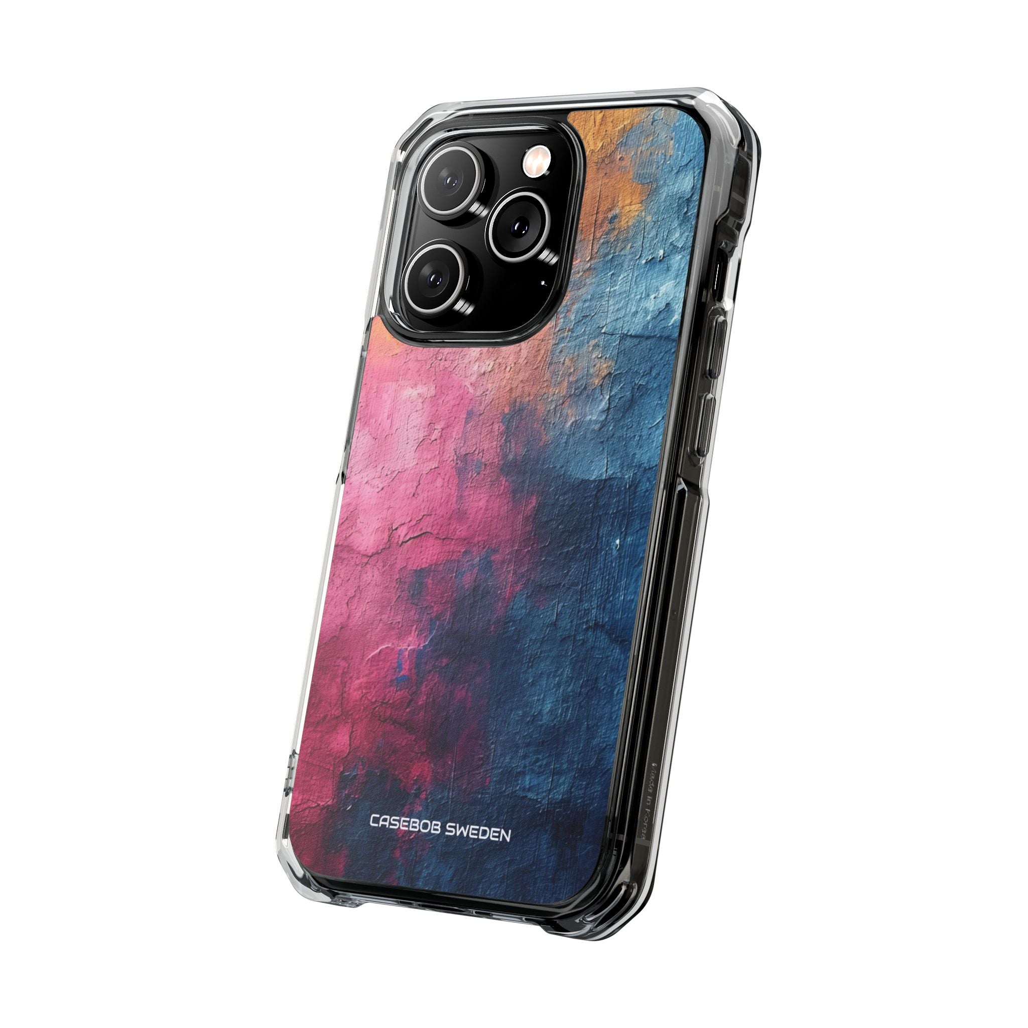 Blue Pink Abstract - Clear Impact iPhone 14 Phone Case