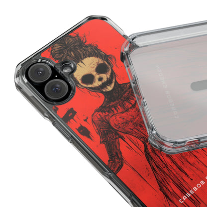 Haunting Scarlet Descent iPhone 16 - Clear Impact Phone Case