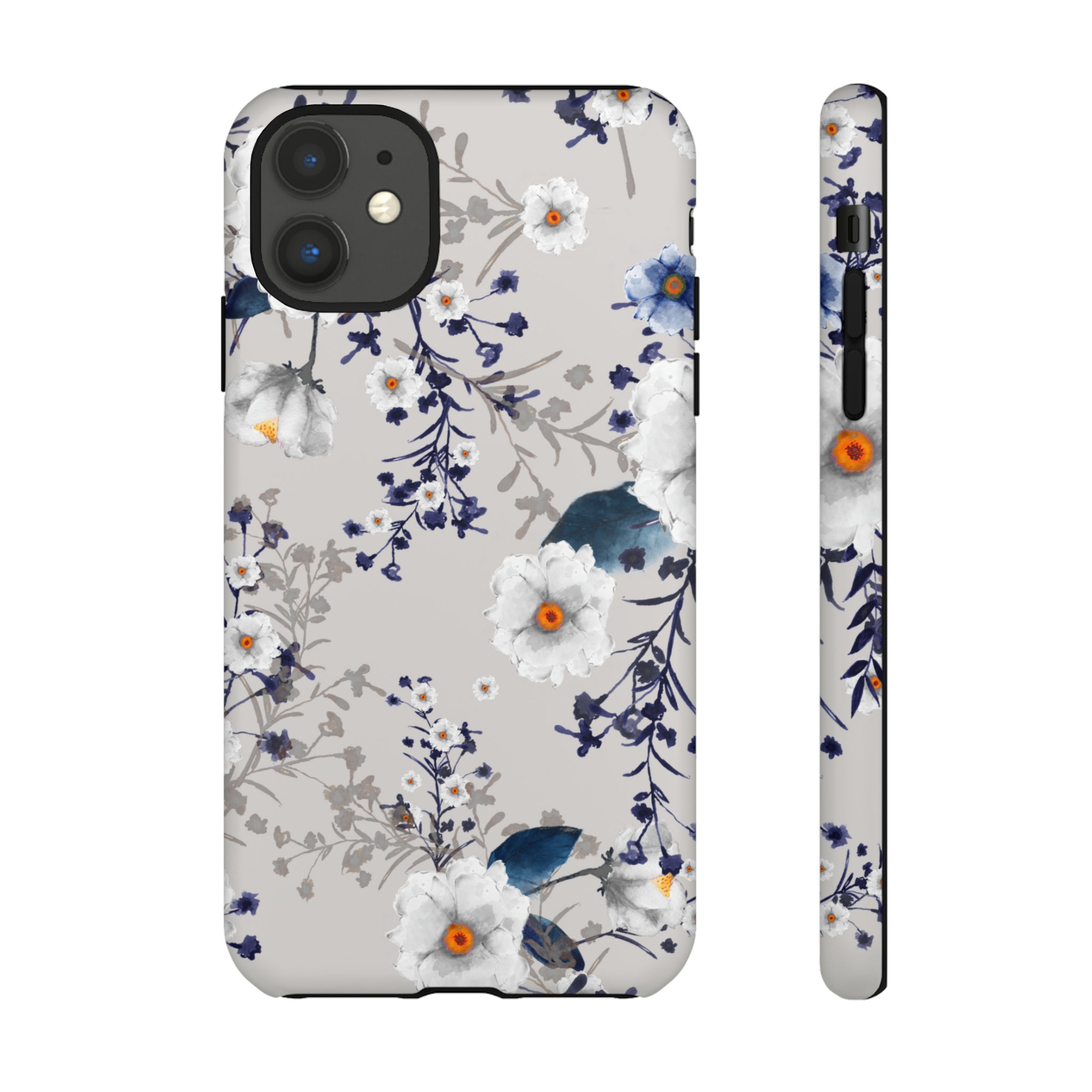 Watercolor Blue Summerflowers - Protective Phone Case