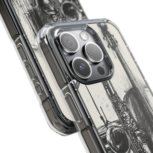 Jazz Ink Expressions - Phone Case for iPhone (Clear Impact - Magnetic)