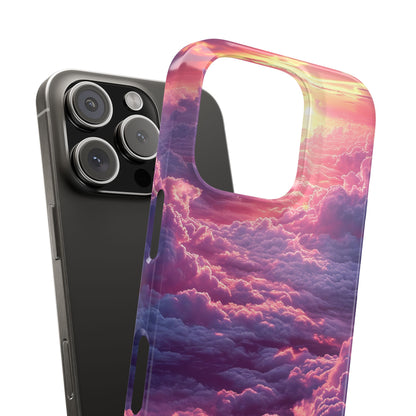 Pink Purple Clouds - Slim iPhone 16 Phone Case