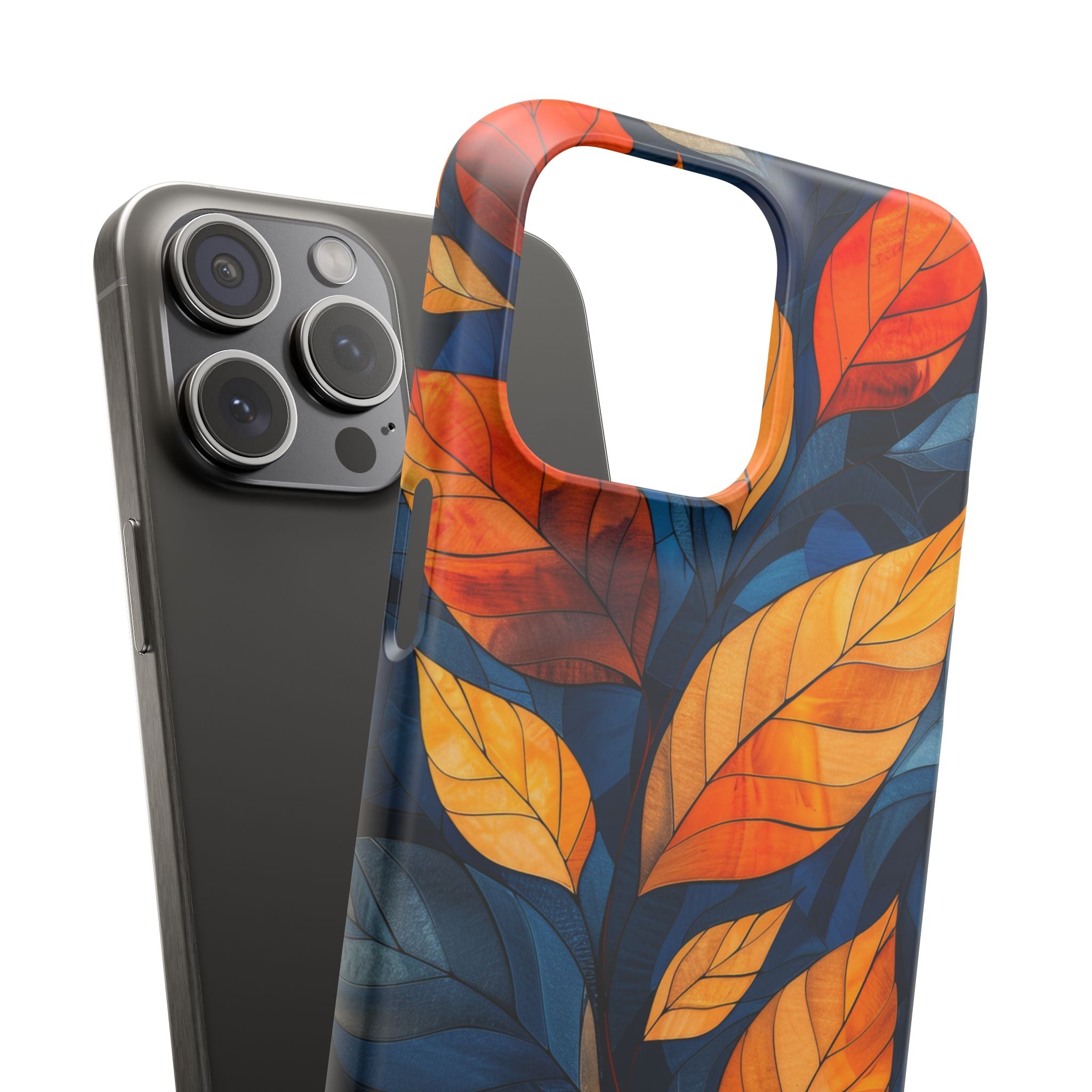 Stained Glass Blossoms iPhone 15 - Slim Phone Case