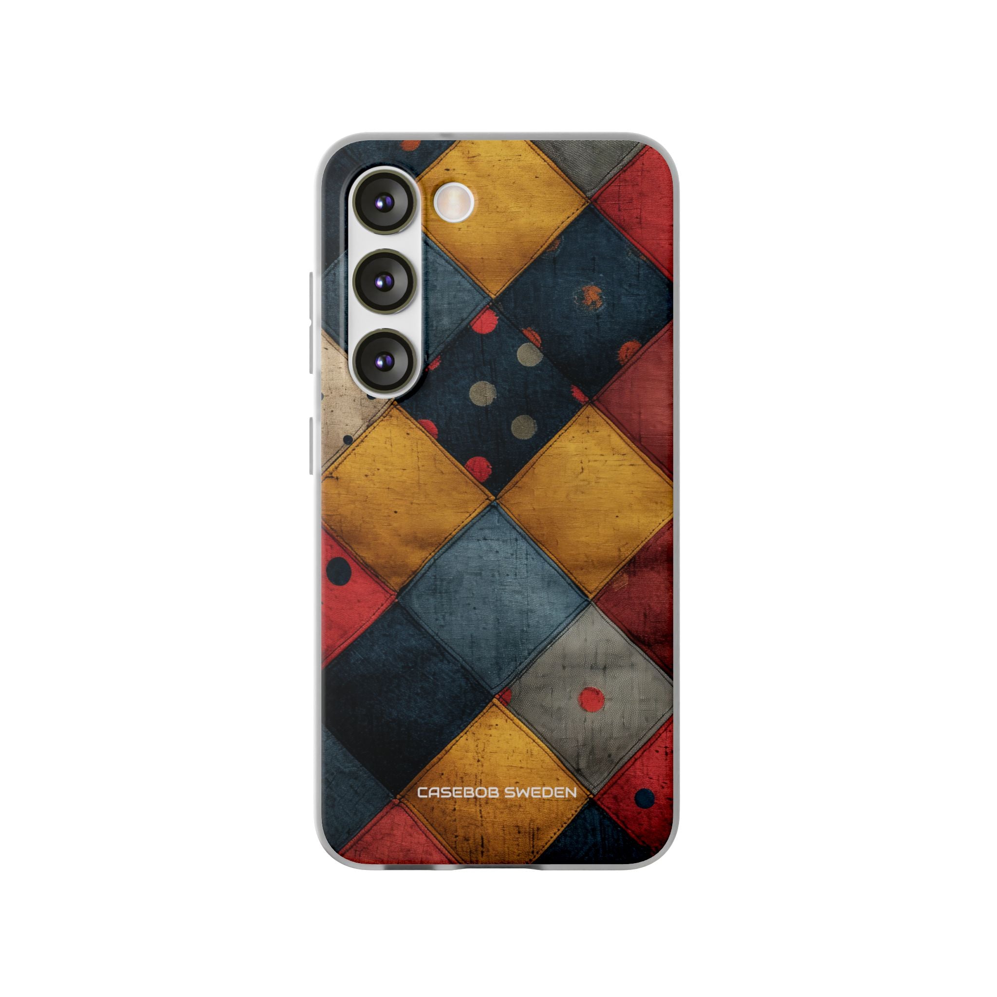 Blue Red Patchwork - Flexi Samsung S23 Phone Case