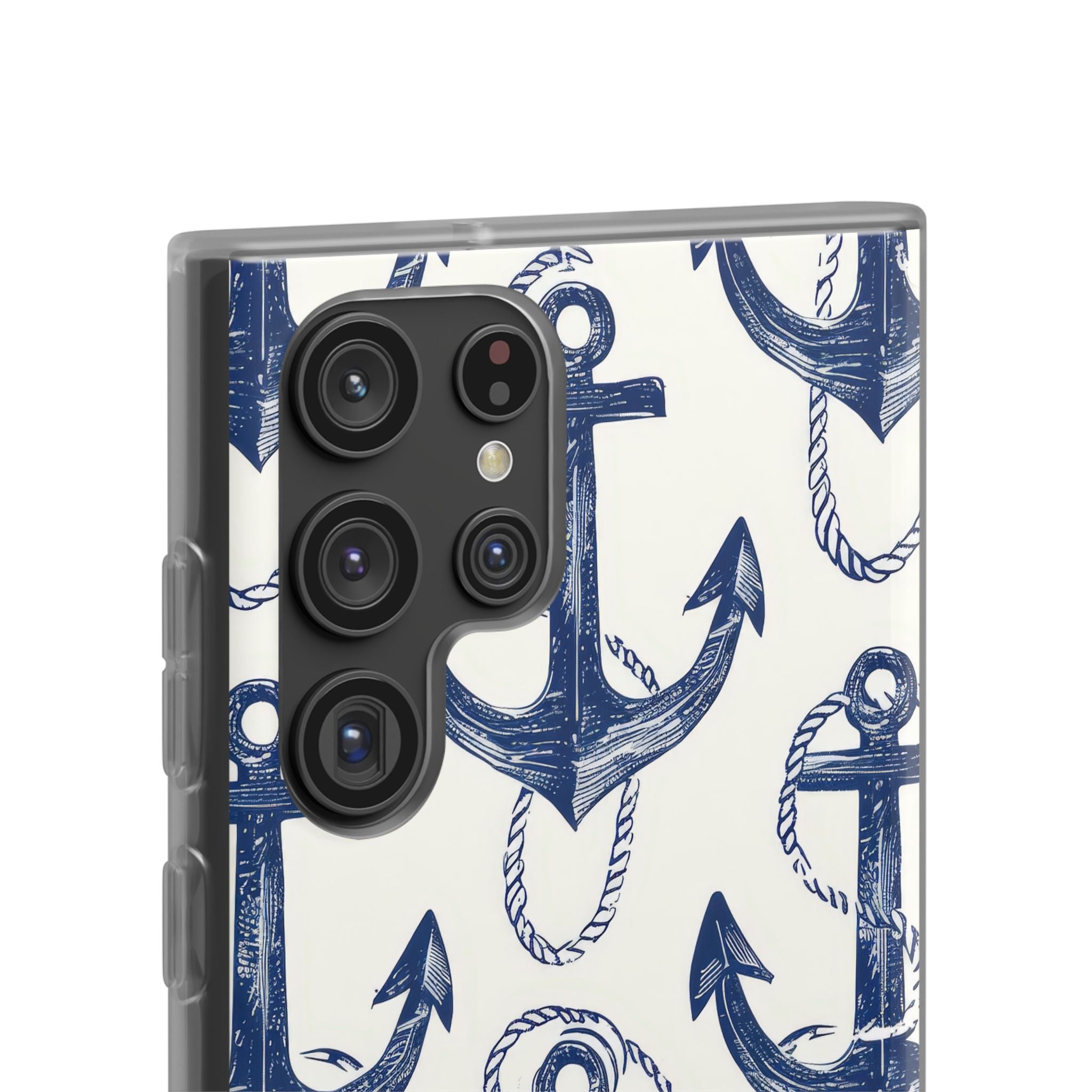Navy Anchor Loop Samsung S22 Ultra Case - Soft
