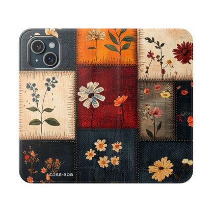 Patchwork Blooms - iPhone 15 Case - Wallet