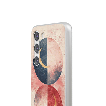 Golden Crescent Circles Samsung S23 Case - Soft