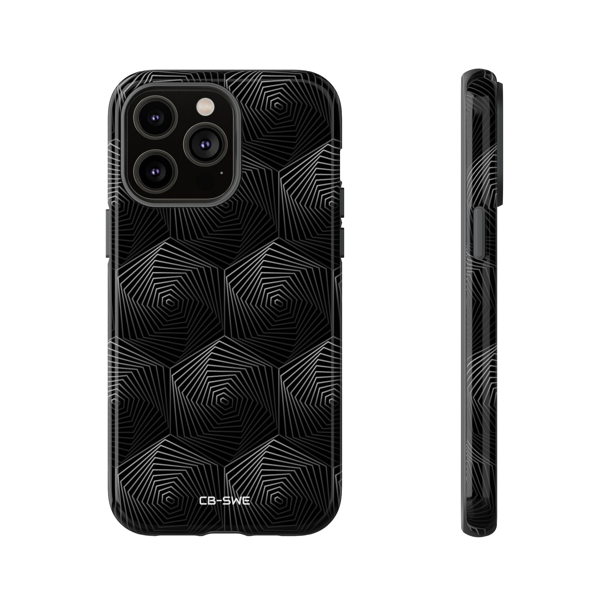 Geometric Spiral Illusion - iPhone Case