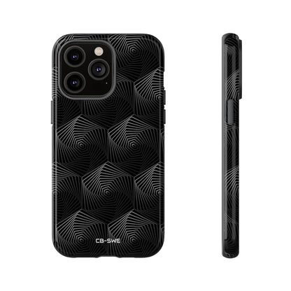 Geometric Spiral Illusion - iPhone Case