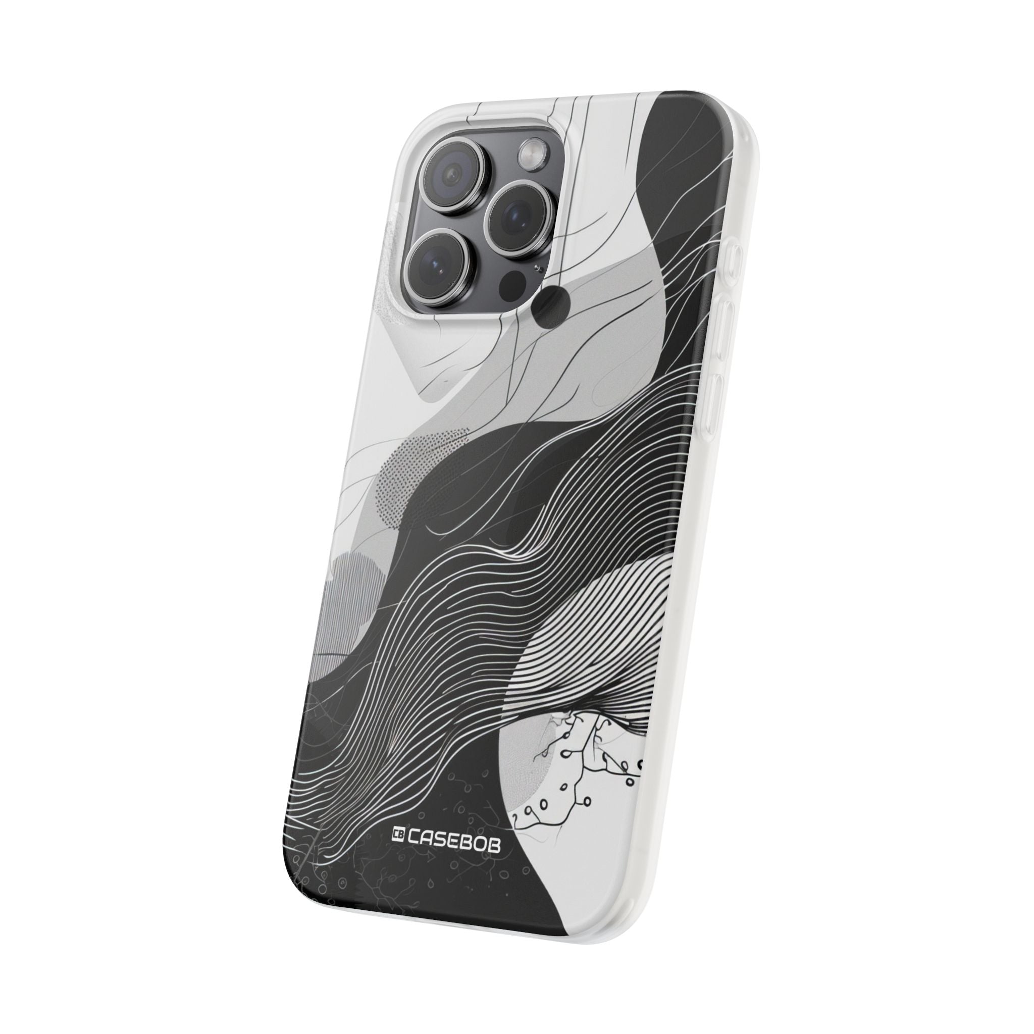 Monochrome Elegance | Flexible Phone Case for iPhone