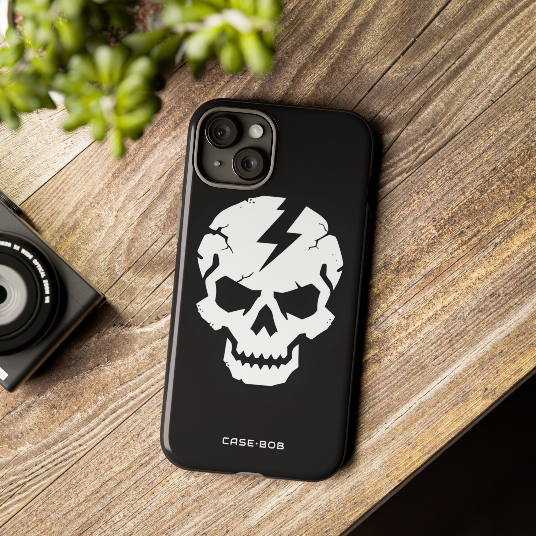 Lightning Skull iPhone 15 Plus Case - Tough