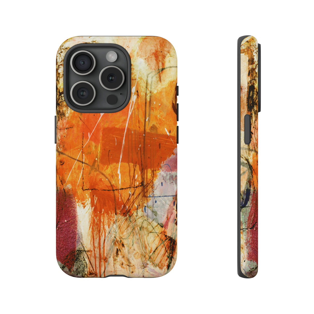 Abstract Orange Art - Protective Phone Case