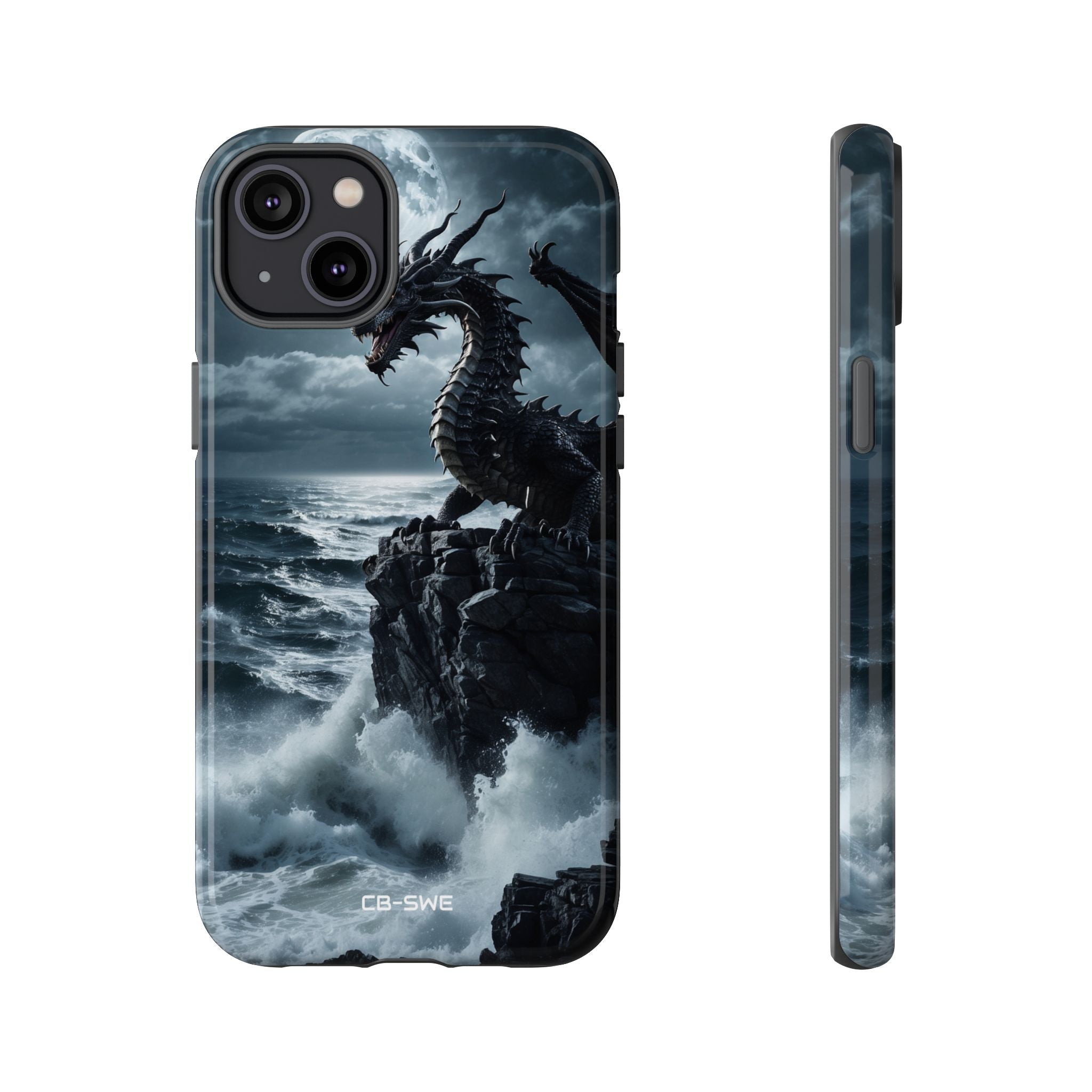 Dragon Roars Against Sea - iPhone Case