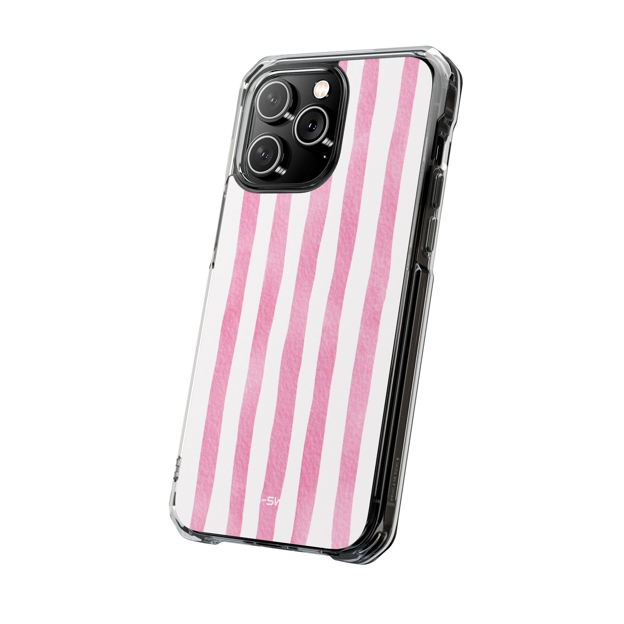 Pink Watercolor Stripes iPhone Case - Impact
