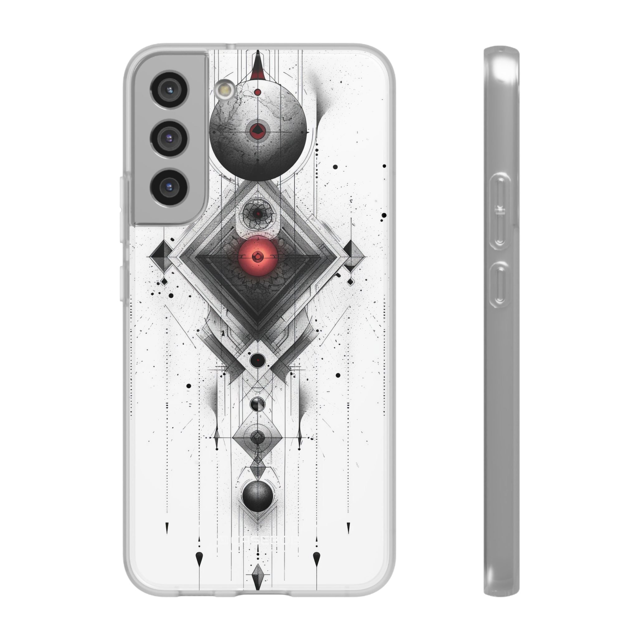 Red Geometry Harmony | Flexible Phone Case for Samsung Galaxy