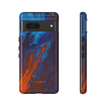 Orange Flame Ink Art - Protective Phone Case