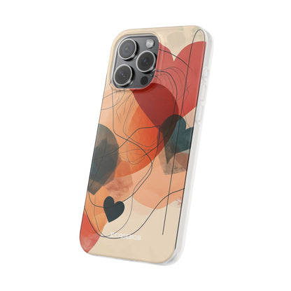 Abstract Heart Harmony - Flexi iPhone 16 Phone Case