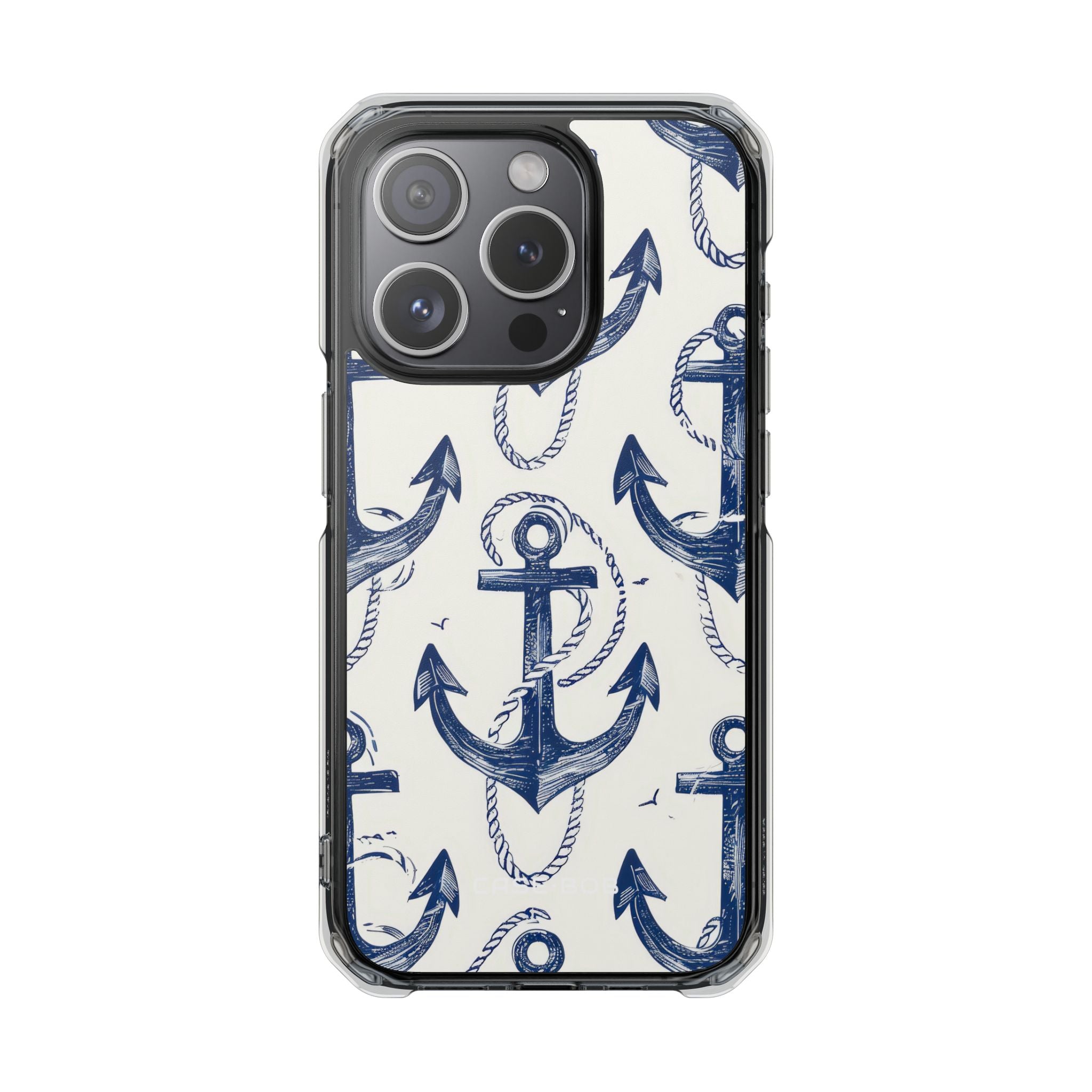 Navy Anchor Loop iPhone 15 Pro Case - Impact