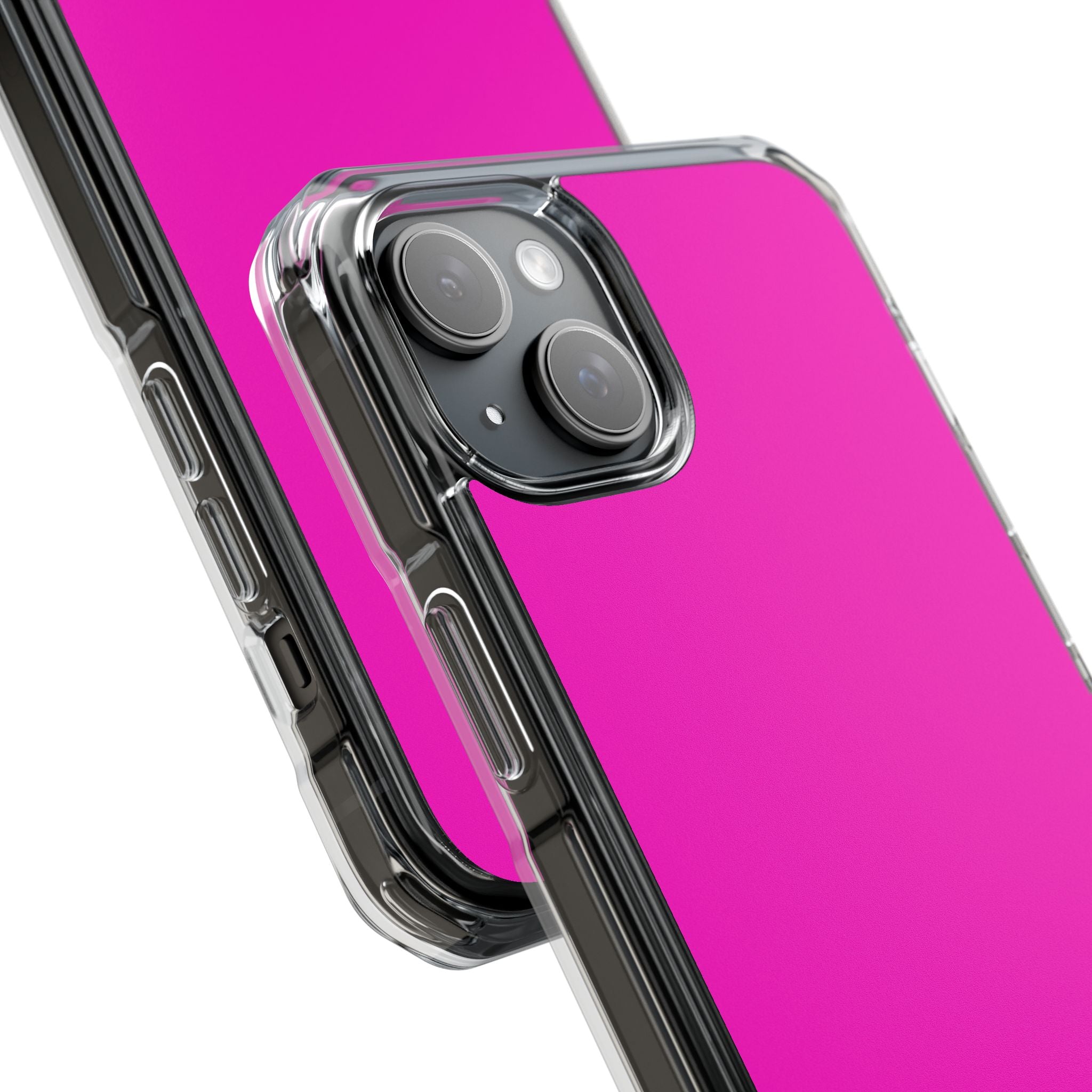 Shocking Pink - Clear Impact Case for iPhone