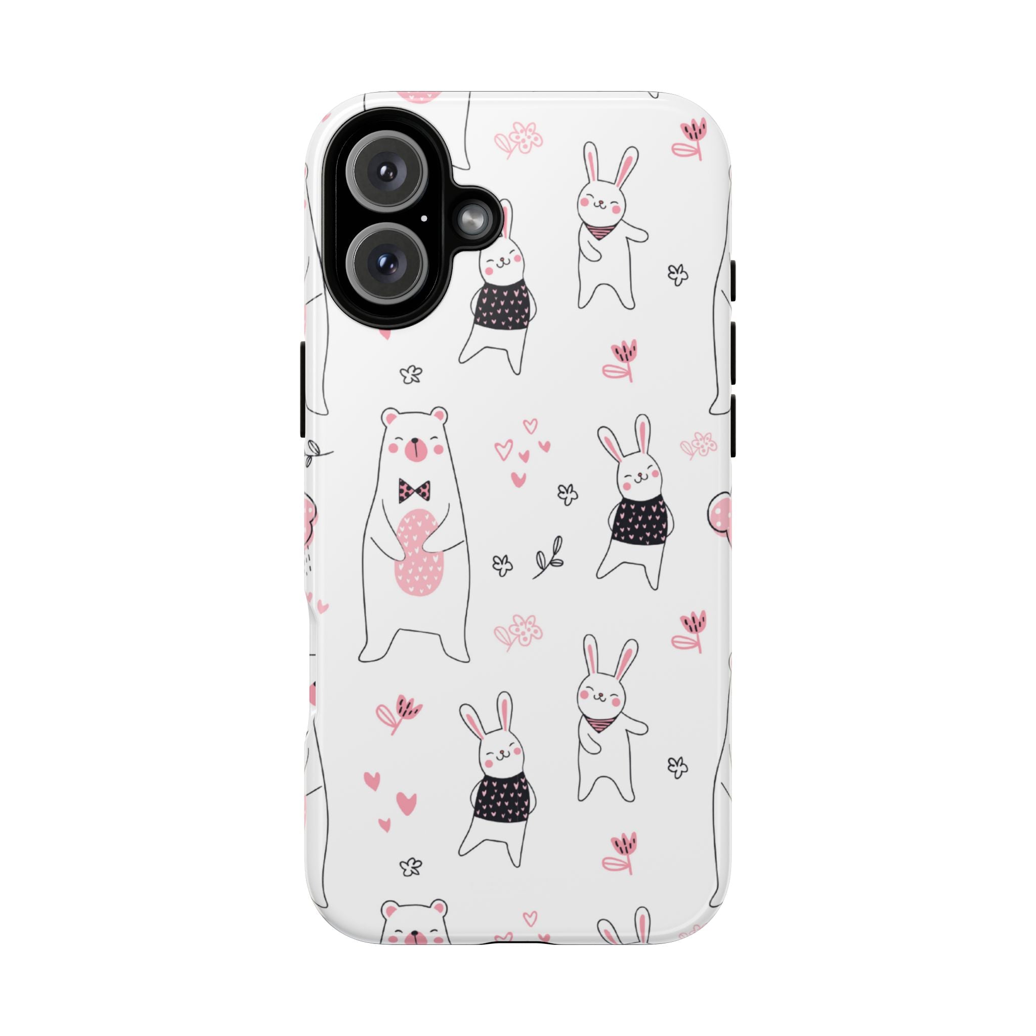 Bears Dance Playfully - iPhone Case