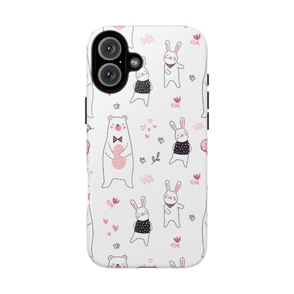 Bears Dance Playfully - iPhone Case