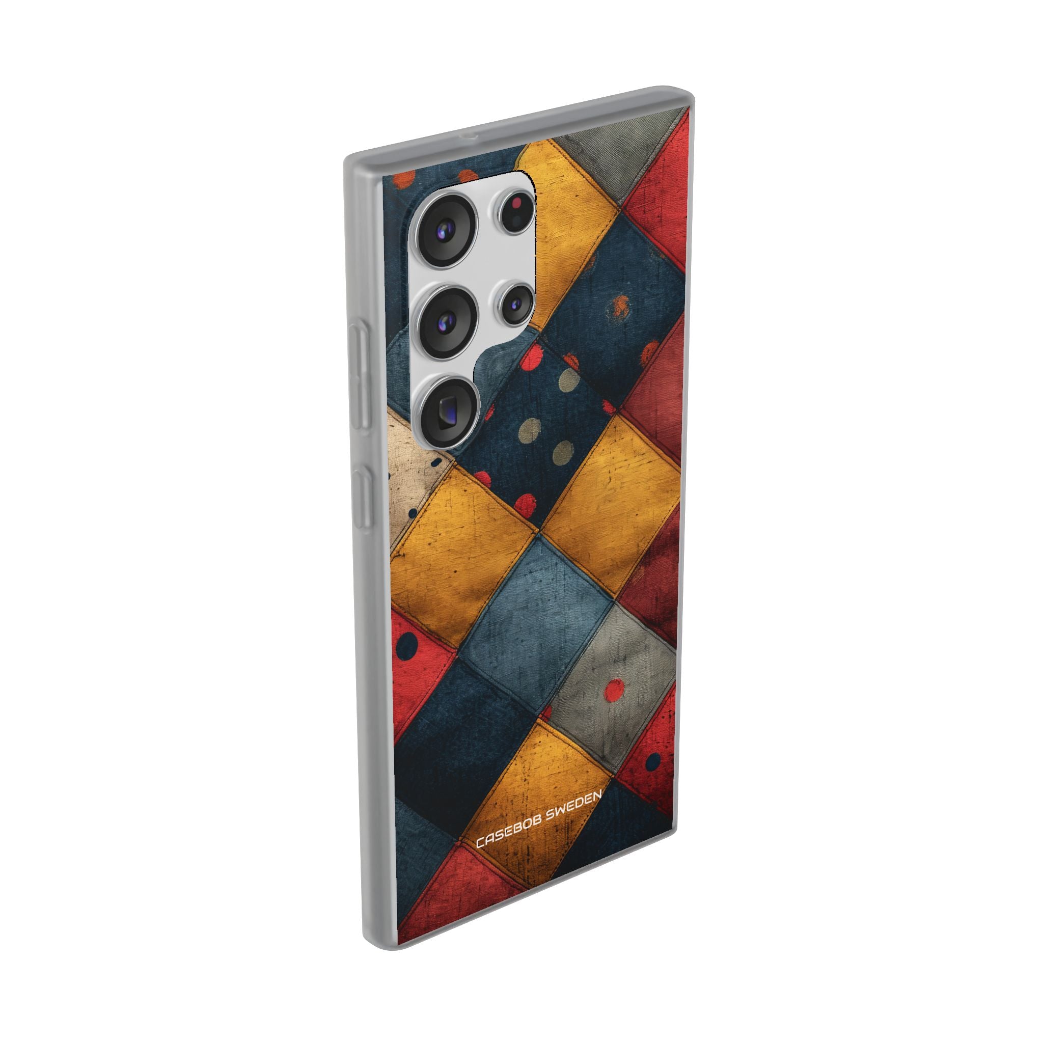 Blue Red Patchwork - Flexi Samsung S23 Phone Case