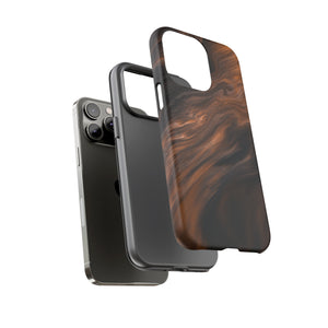 Brown Mist Ink Art iPhone Case (Protective) Phone Case