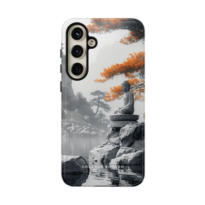 Zen Serenity: Tranquil Landscape with Buddha and Pagoda Samsung S24 - Tough Phone Case