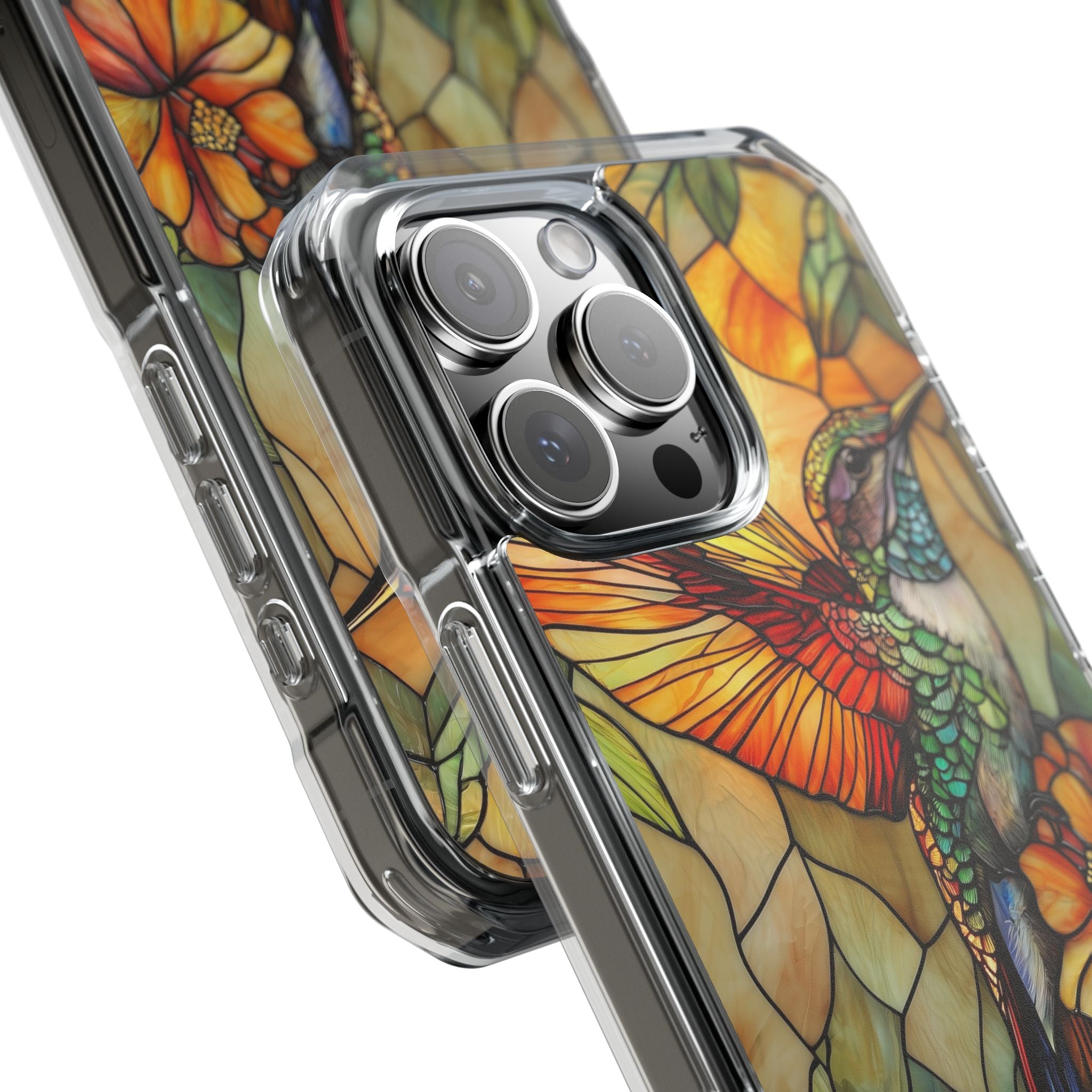 Hummingbird Dances Among Flowers iPhone Case - Impact
