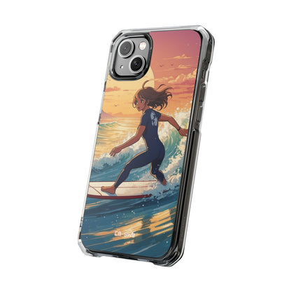 Surfing Into Sunset iPhone Case - Impact