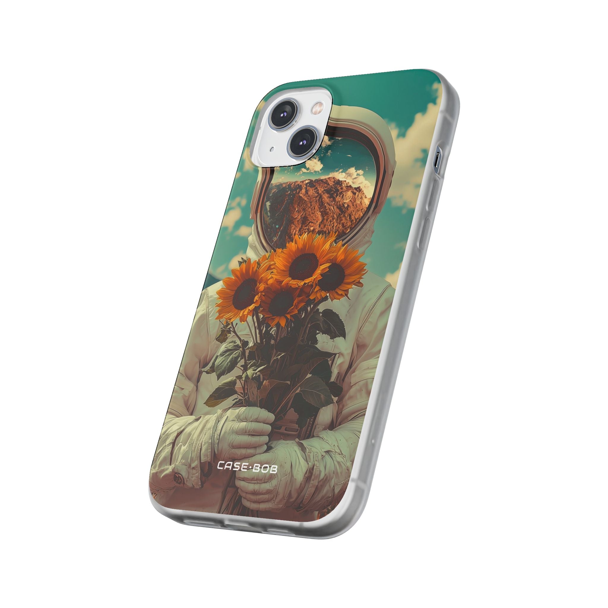 Sunflower Astronaut iPhone 14 Plus Case - Soft