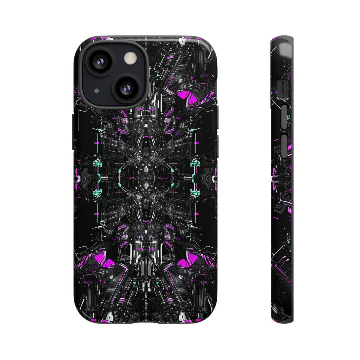 Purple Grid Mirage - Protective Phone Case