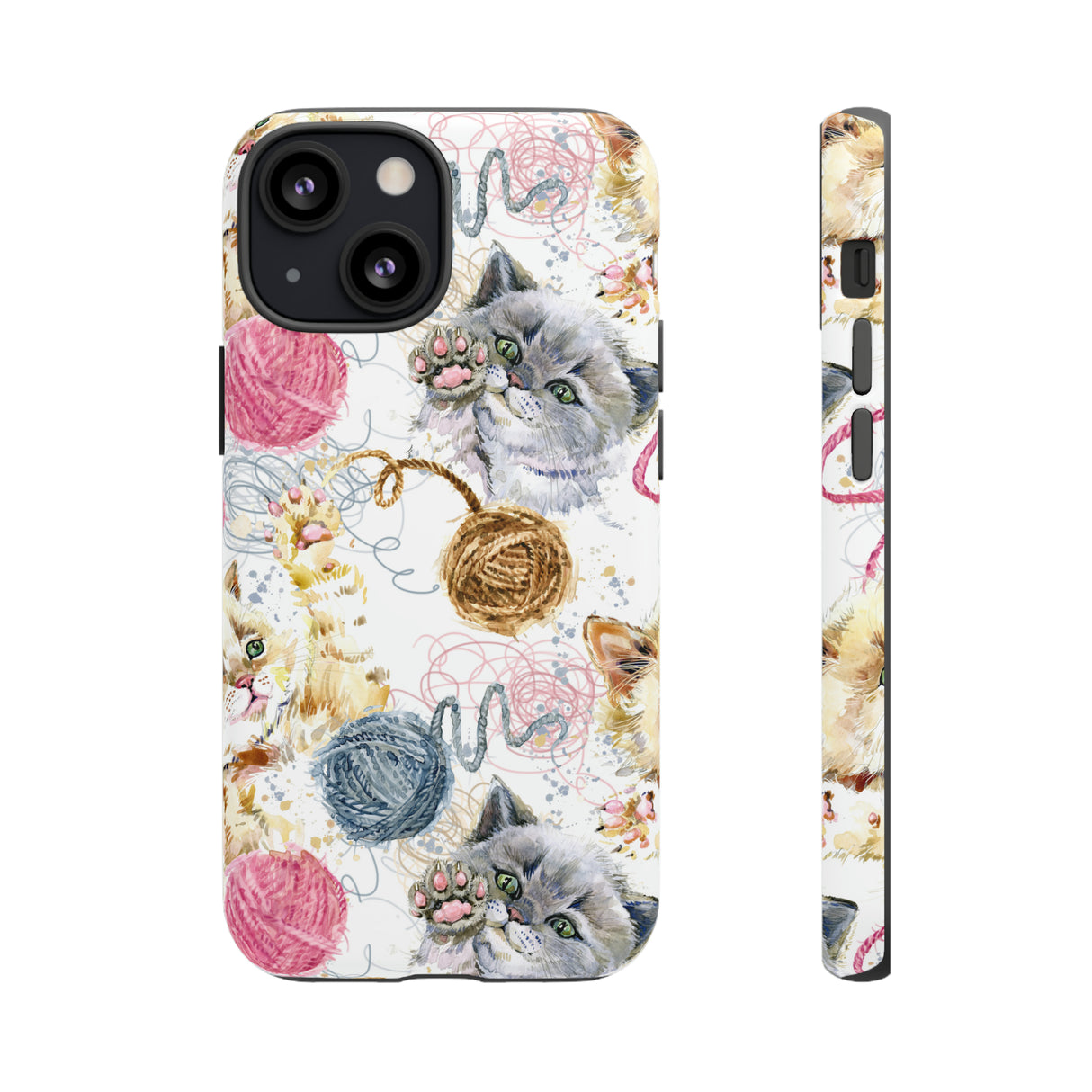 Cute Kitten Pattern - Protective Phone Case