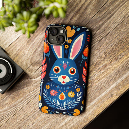 Bunny Jumps Joyfully - iPhone Case