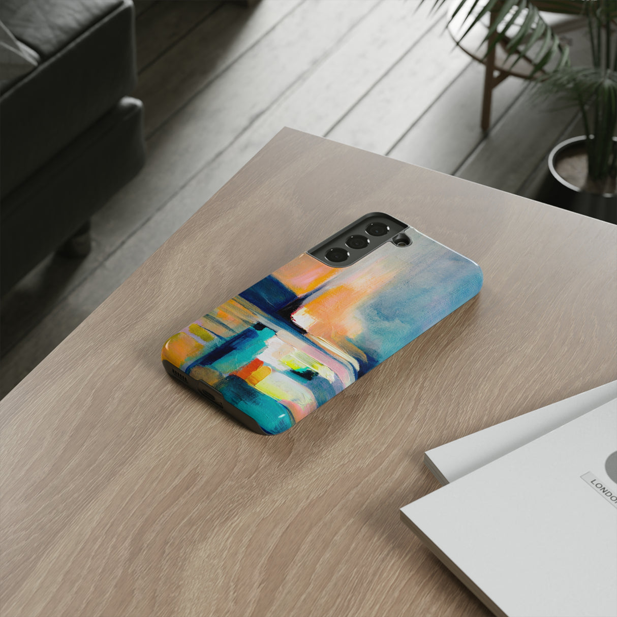 Abstract Blue n Yellow iPhone Case (Protective) Phone Case