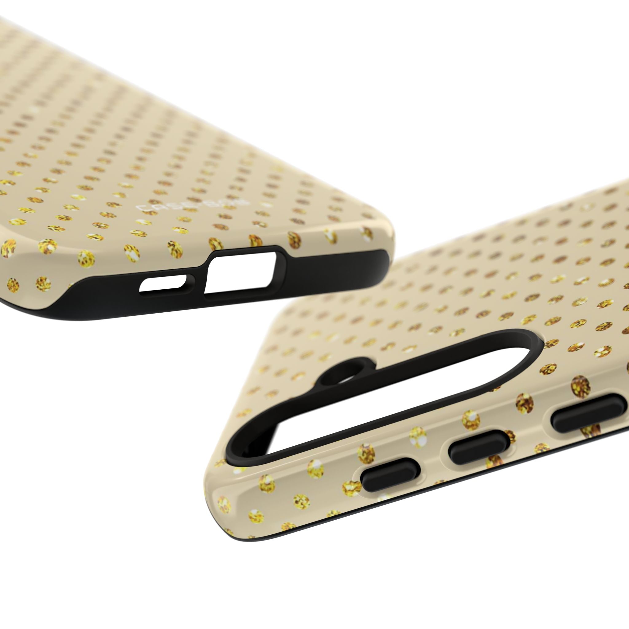 Gold Sparkle Grid Samsung S24 Plus Case - Tough