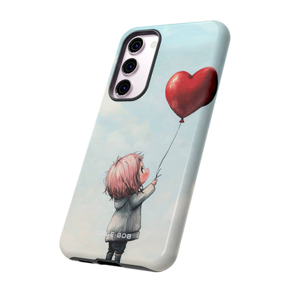 Heart Balloon Glow Samsung S23 Plus Case - Tough