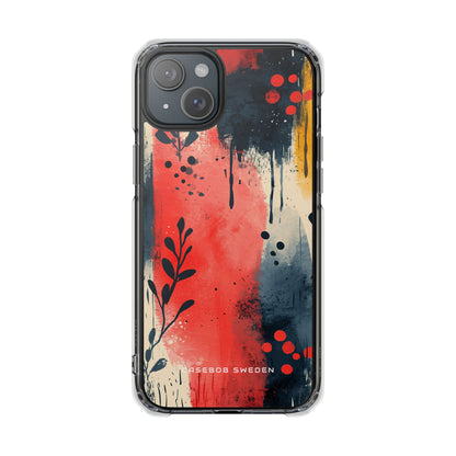 Vibrant Floral Energy iPhone 15 - Clear Impact Phone Case