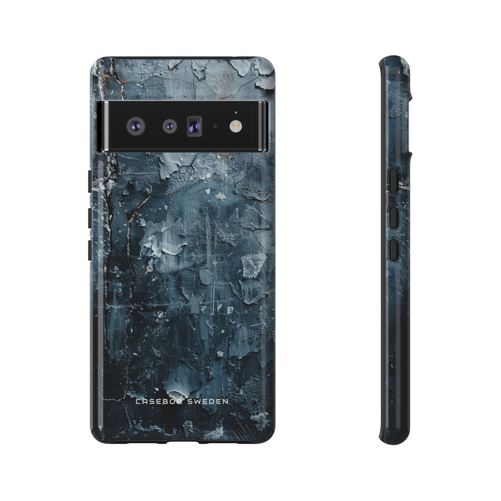 Weathered Blue Tapestry with Cracked Layers Google Pixel 6 - Tough Phone Case